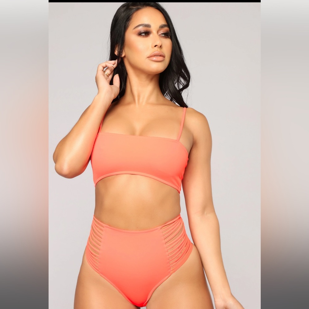 All Side Piece Bikini Coral